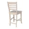 International Concepts Roma Counter Height Stool, 24" Seat Height, Unfinished S-3102 - alternate 6